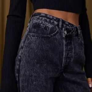 Women's Black Acid Wash Jeans